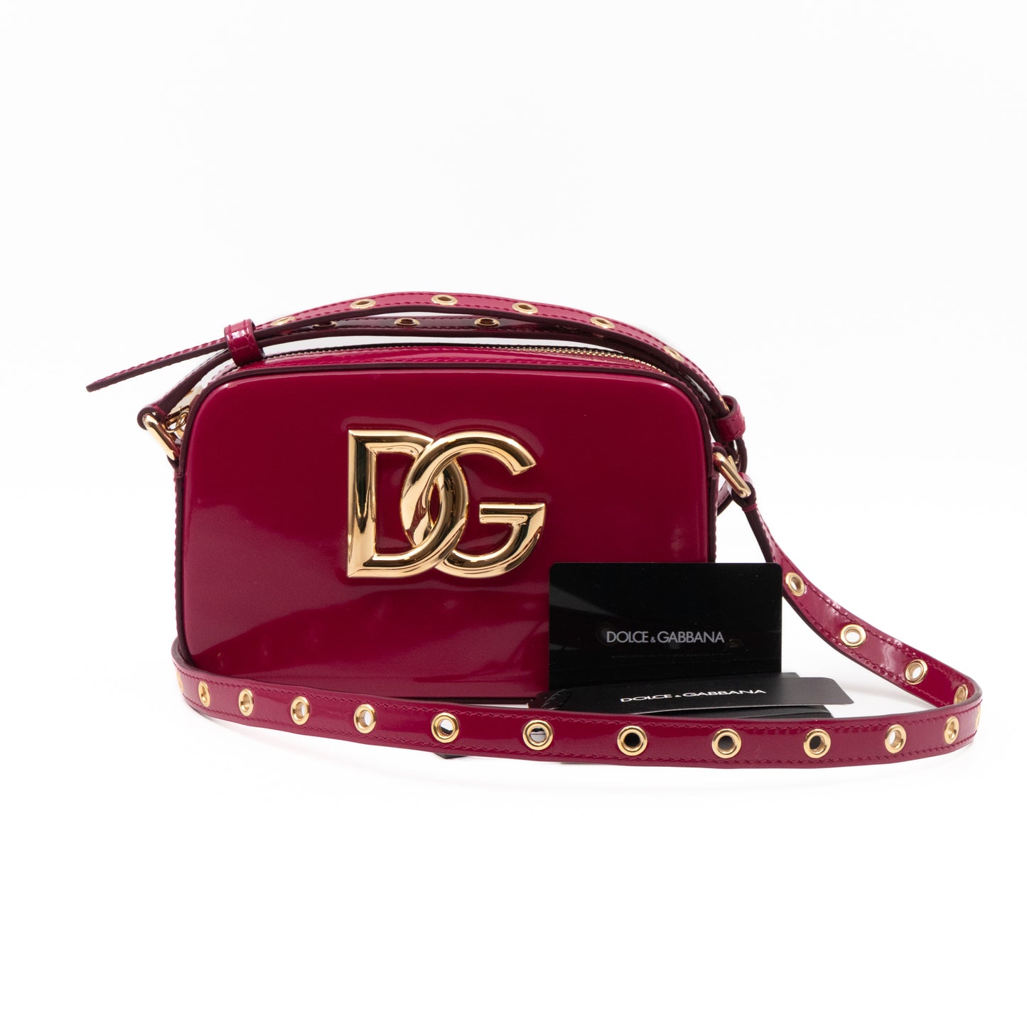 DG Logo 3.5 Crossbody Bag Fuchsia Patent Leather