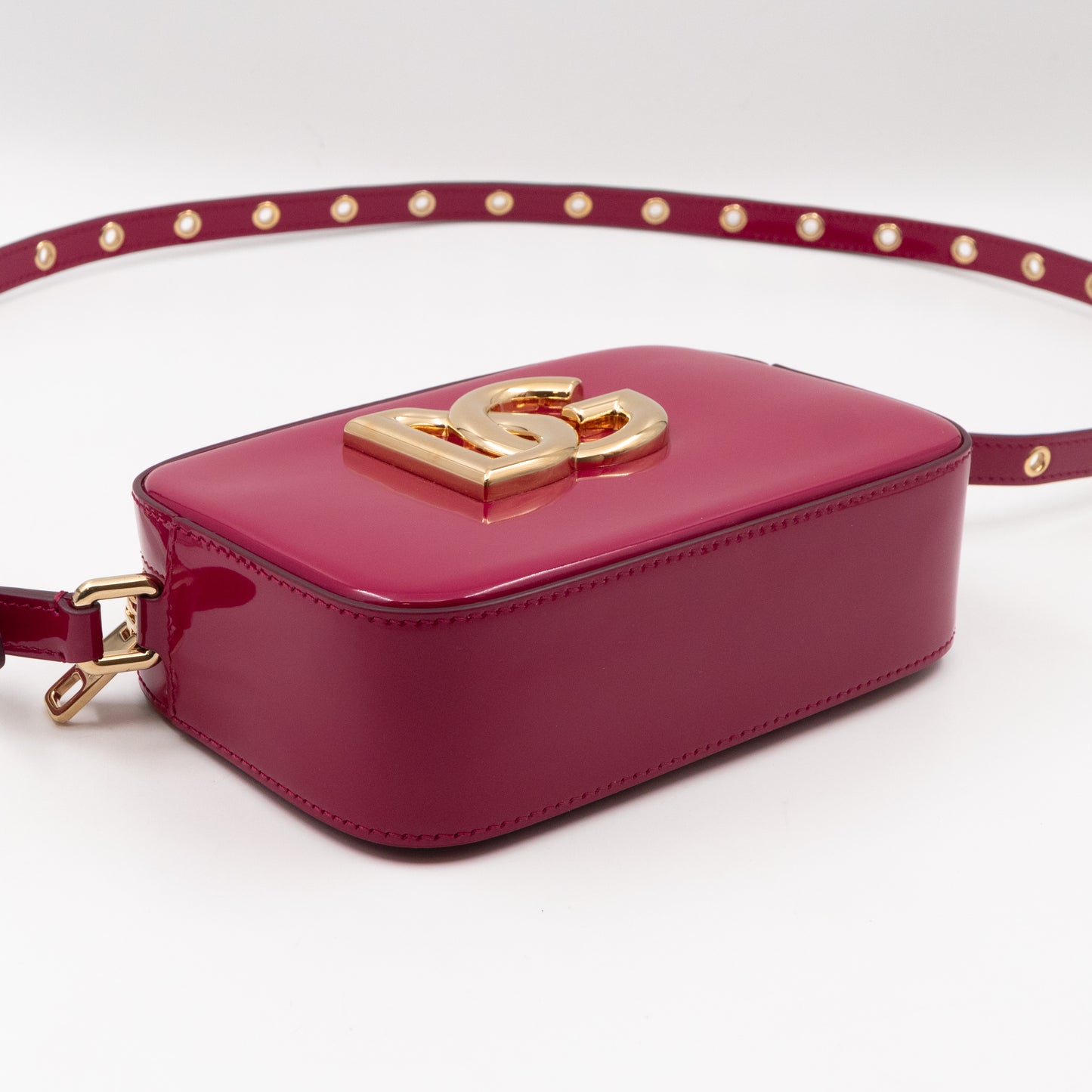 DG Logo 3.5 Crossbody Bag Fuchsia Patent Leather