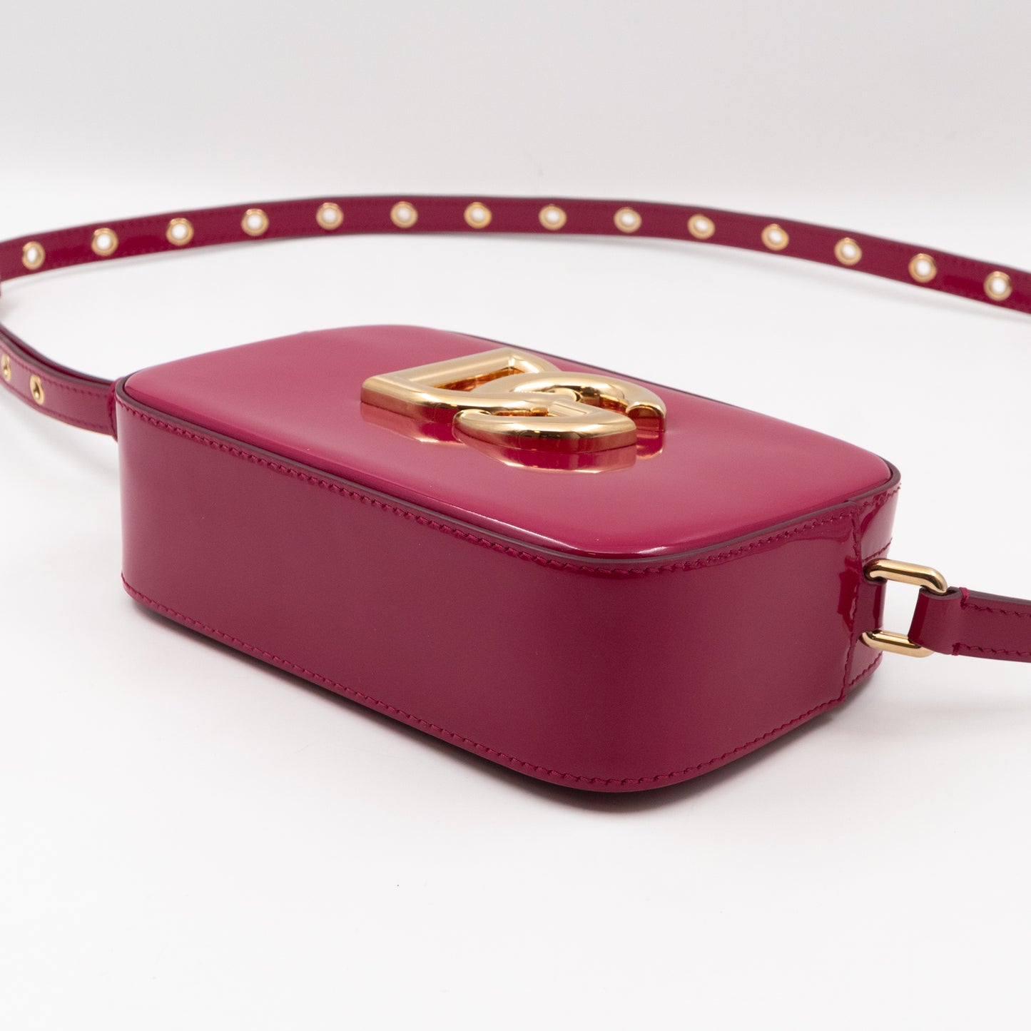 DG Logo 3.5 Crossbody Bag Fuchsia Patent Leather