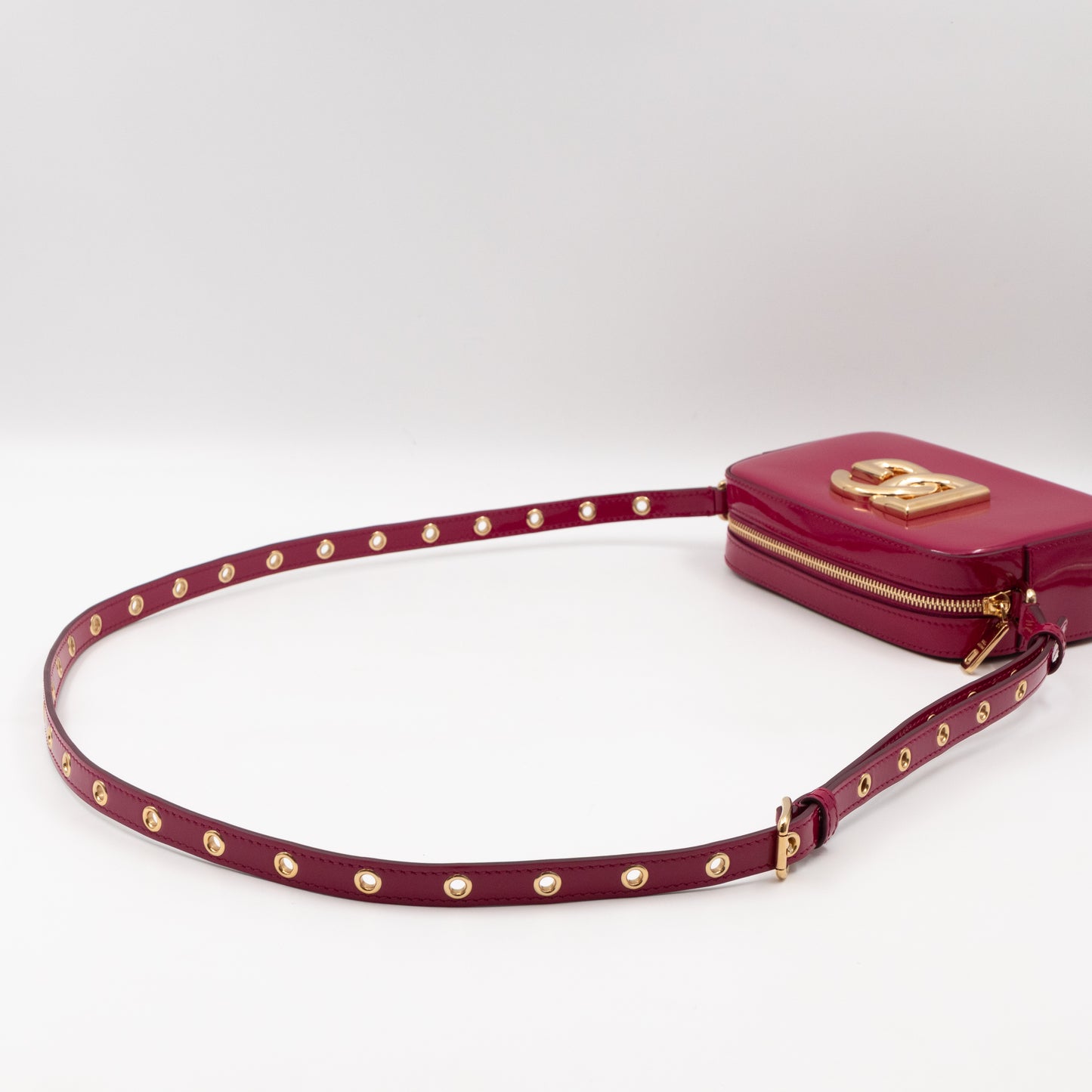 DG Logo 3.5 Crossbody Bag Fuchsia Patent Leather