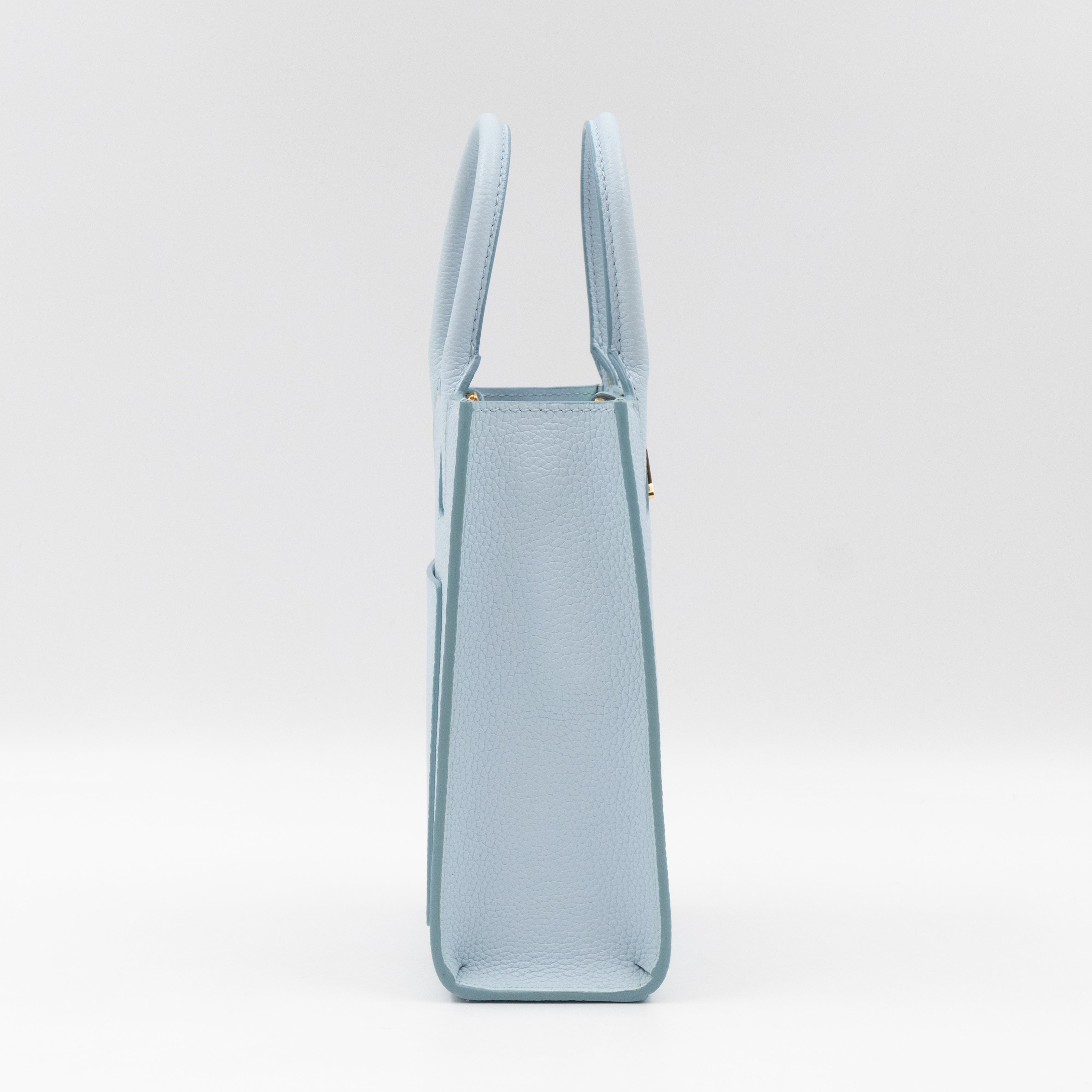 Micro Frances Phone Bag Light Blue Leather