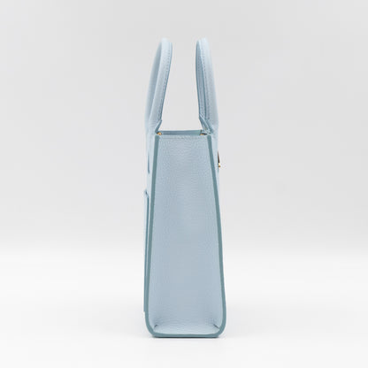 Micro Frances Phone Bag Light Blue Leather