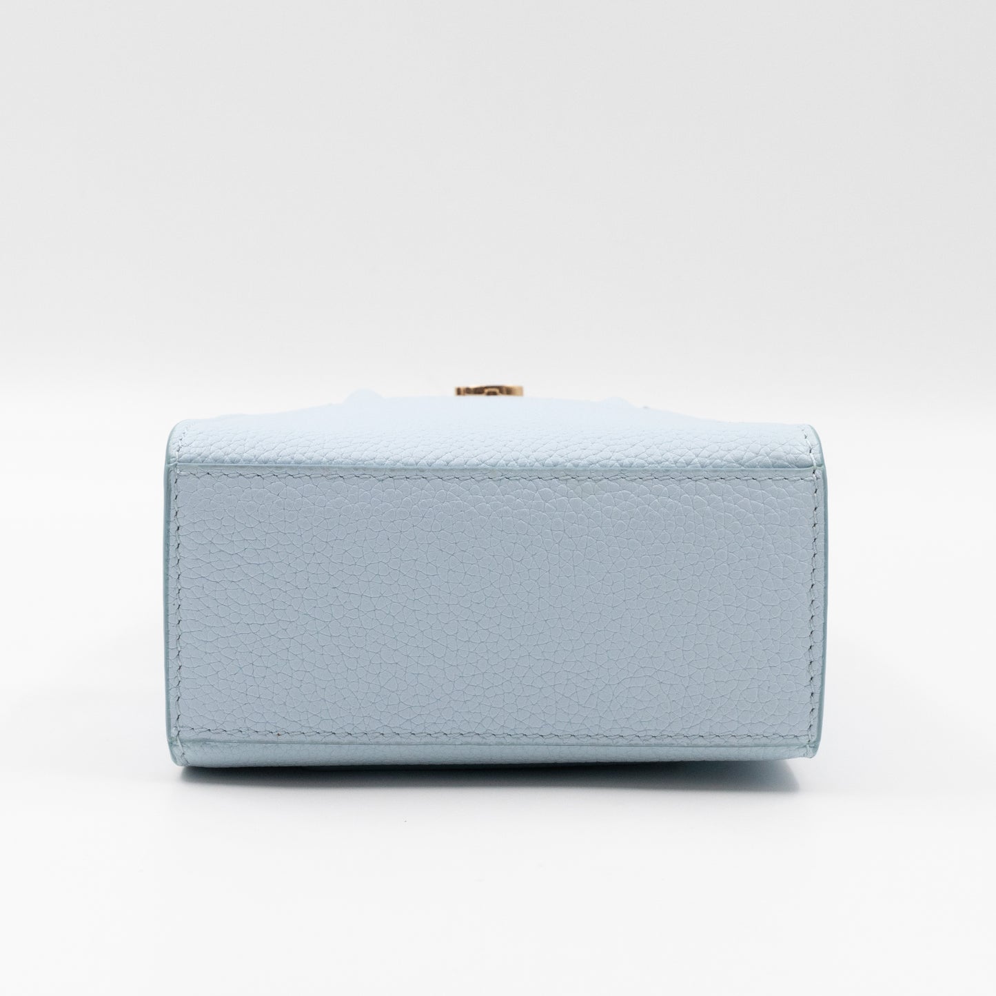 Micro Frances Phone Bag Light Blue Leather