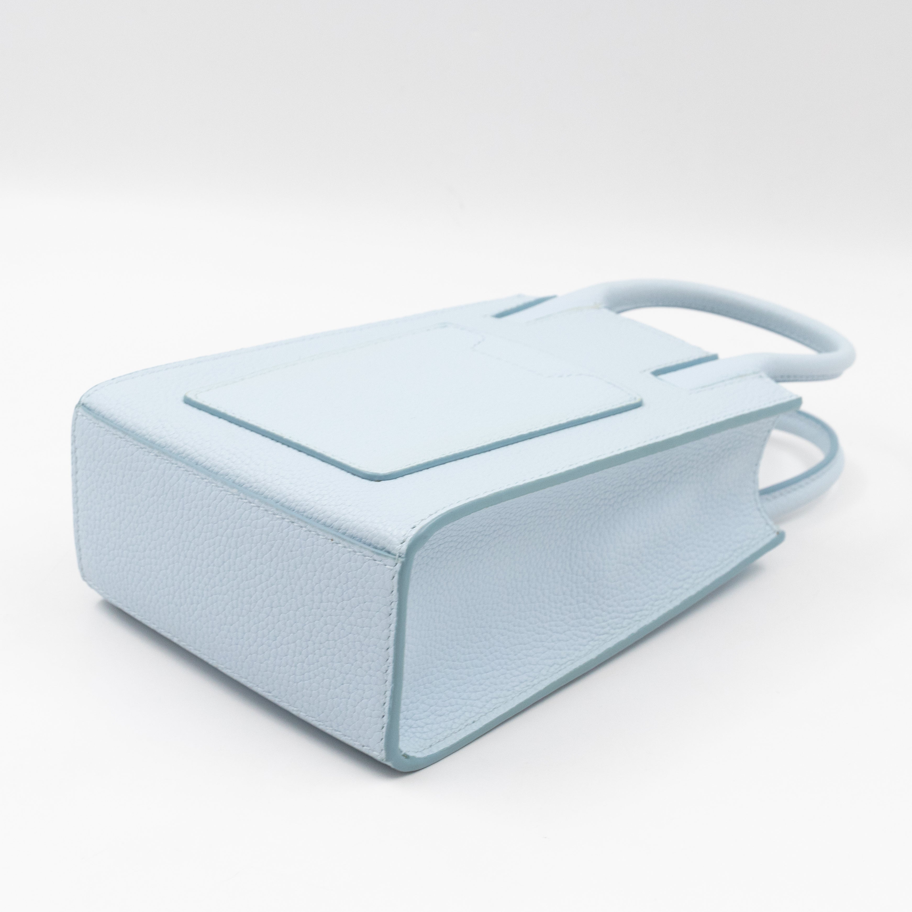 Micro Frances Phone Bag Light Blue Leather