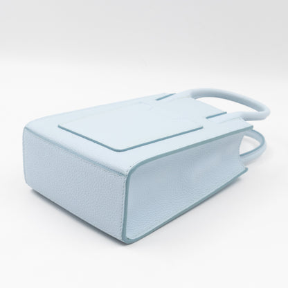 Micro Frances Phone Bag Light Blue Leather