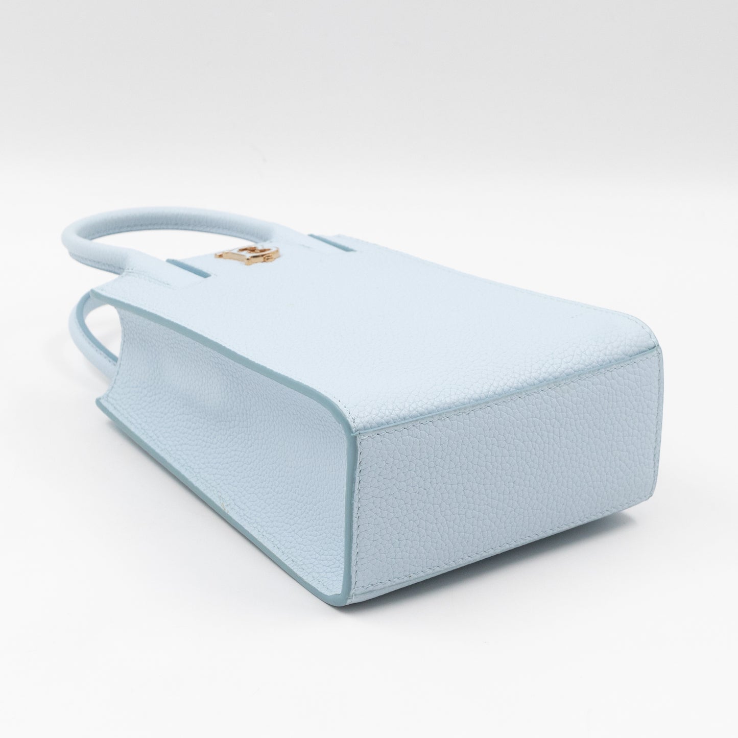 Micro Frances Phone Bag Light Blue Leather