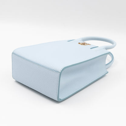 Micro Frances Phone Bag Light Blue Leather