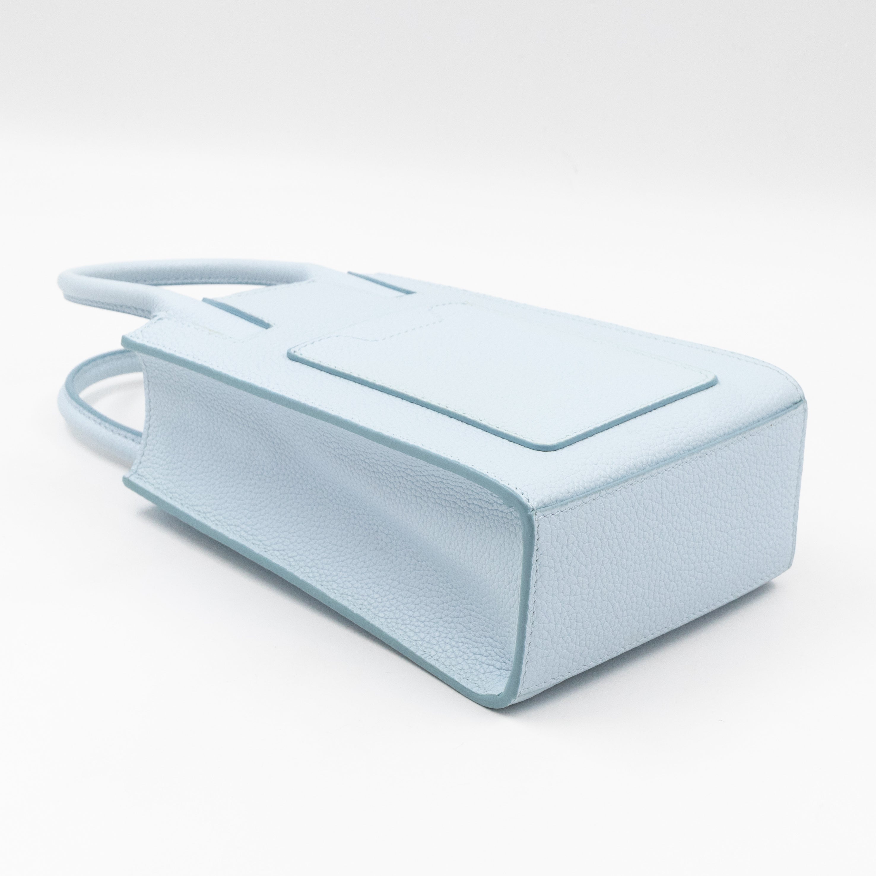 Micro Frances Phone Bag Light Blue Leather