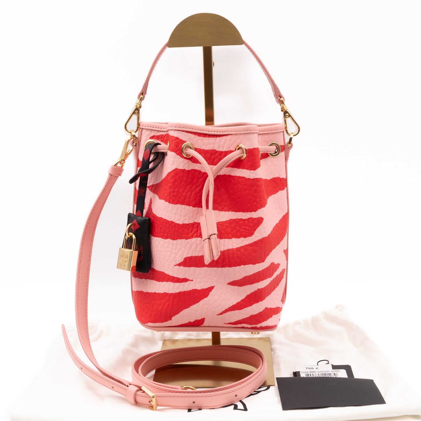 Micro Bucket Bag Pink Leather