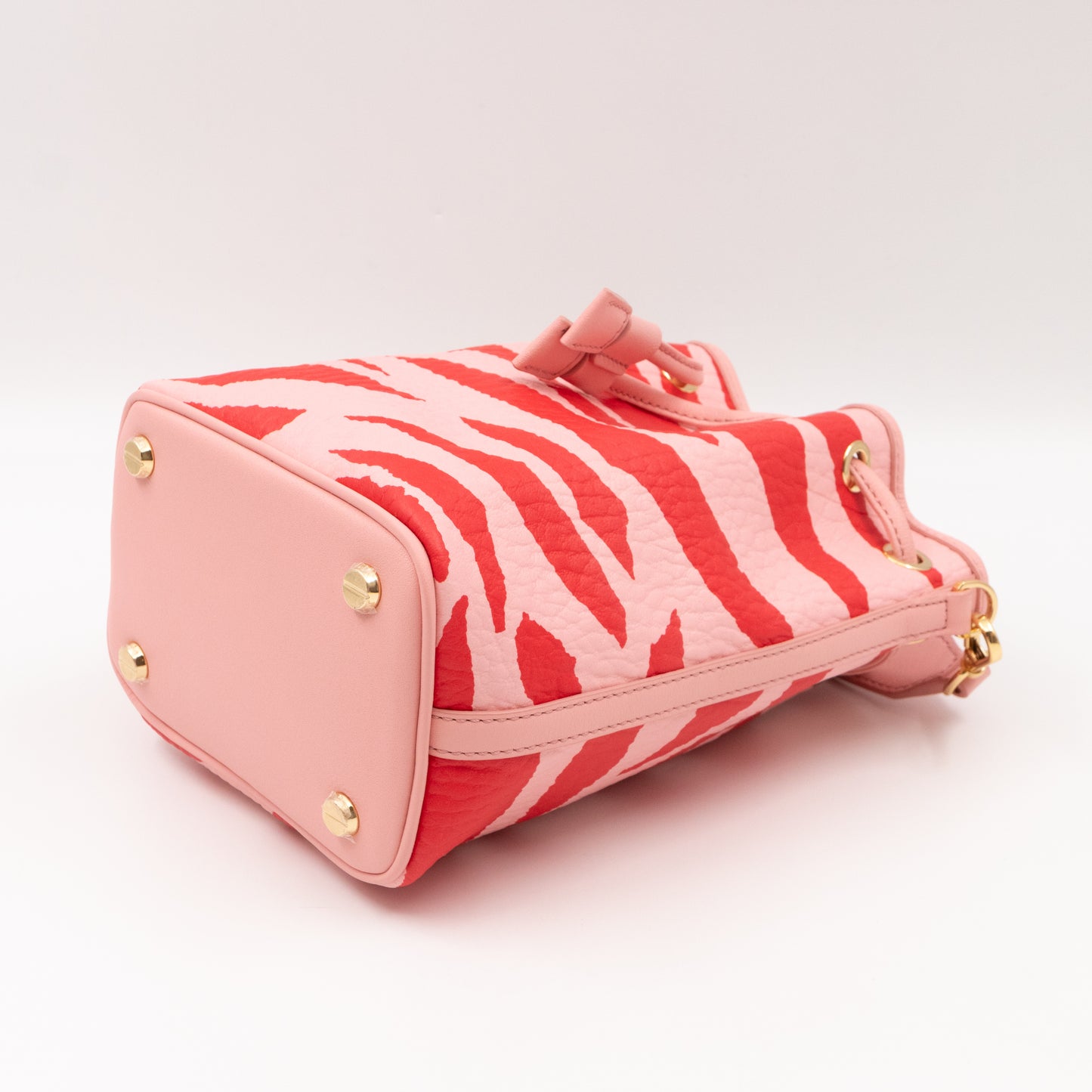 Micro Bucket Bag Pink Leather