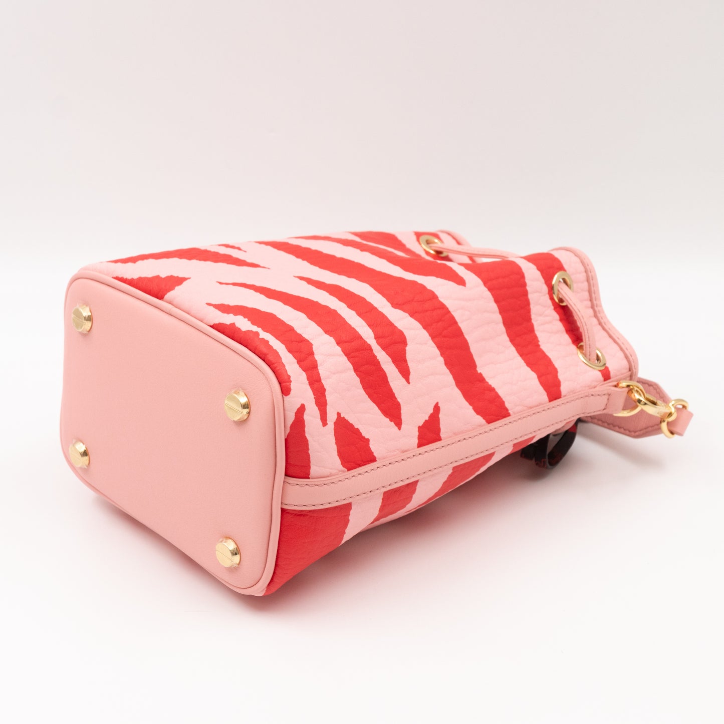 Micro Bucket Bag Pink Leather