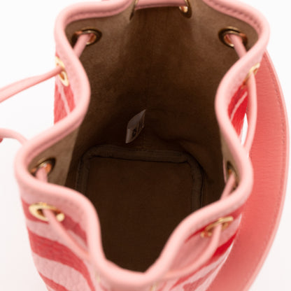 Micro Bucket Bag Pink Leather