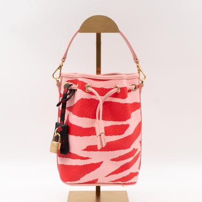 Micro Bucket Bag Pink Leather