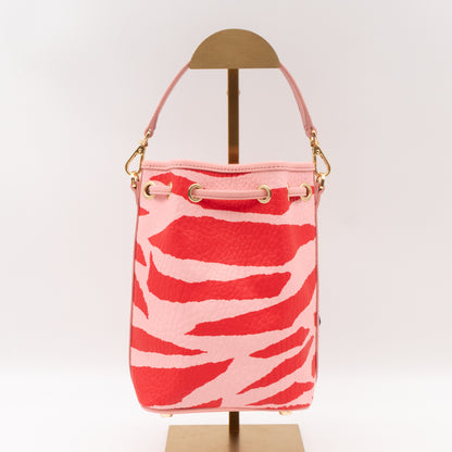 Micro Bucket Bag Pink Leather