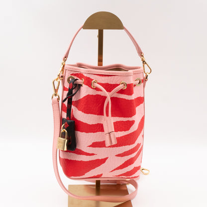 Micro Bucket Bag Pink Leather