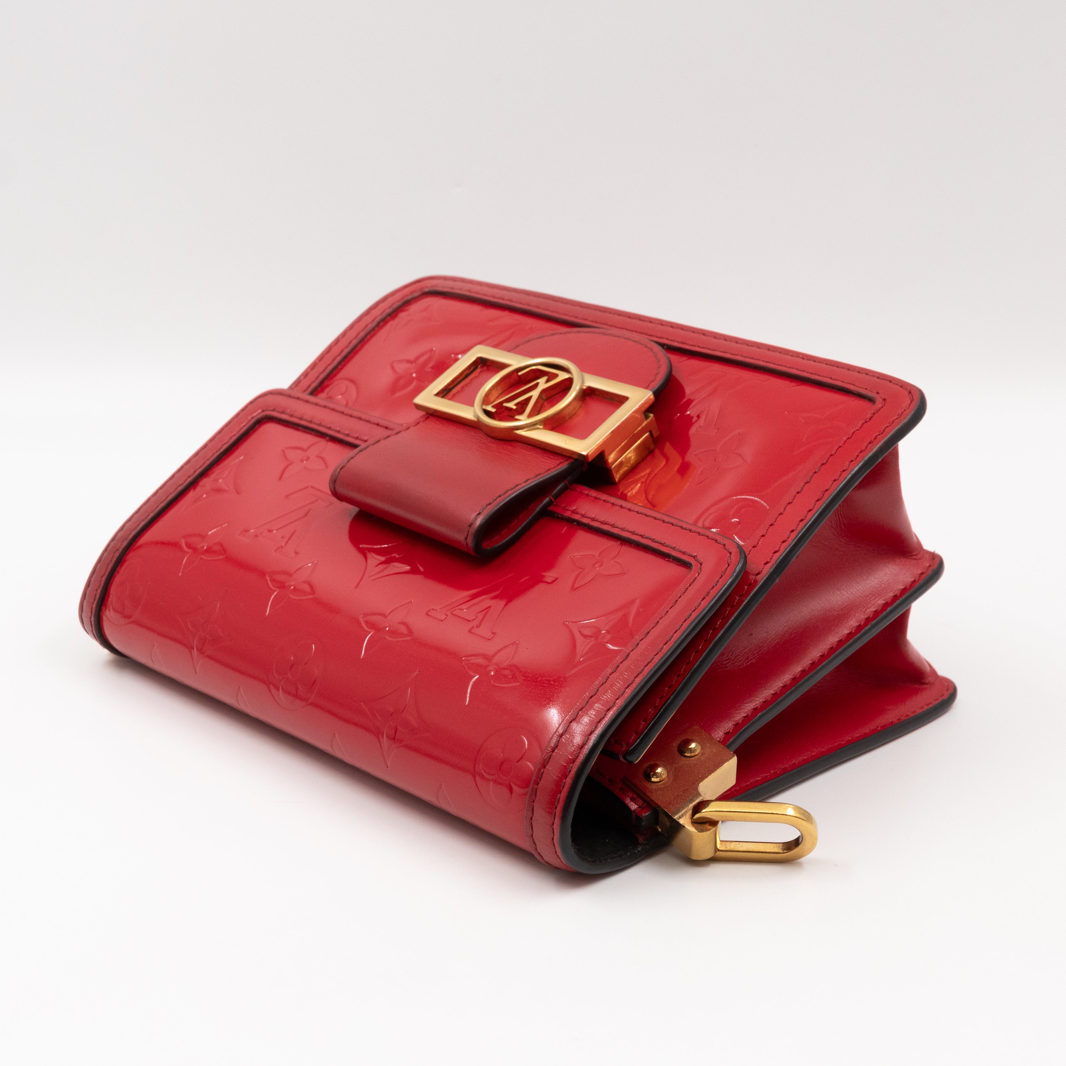 Dauphine Mini Red Monogram Vernis