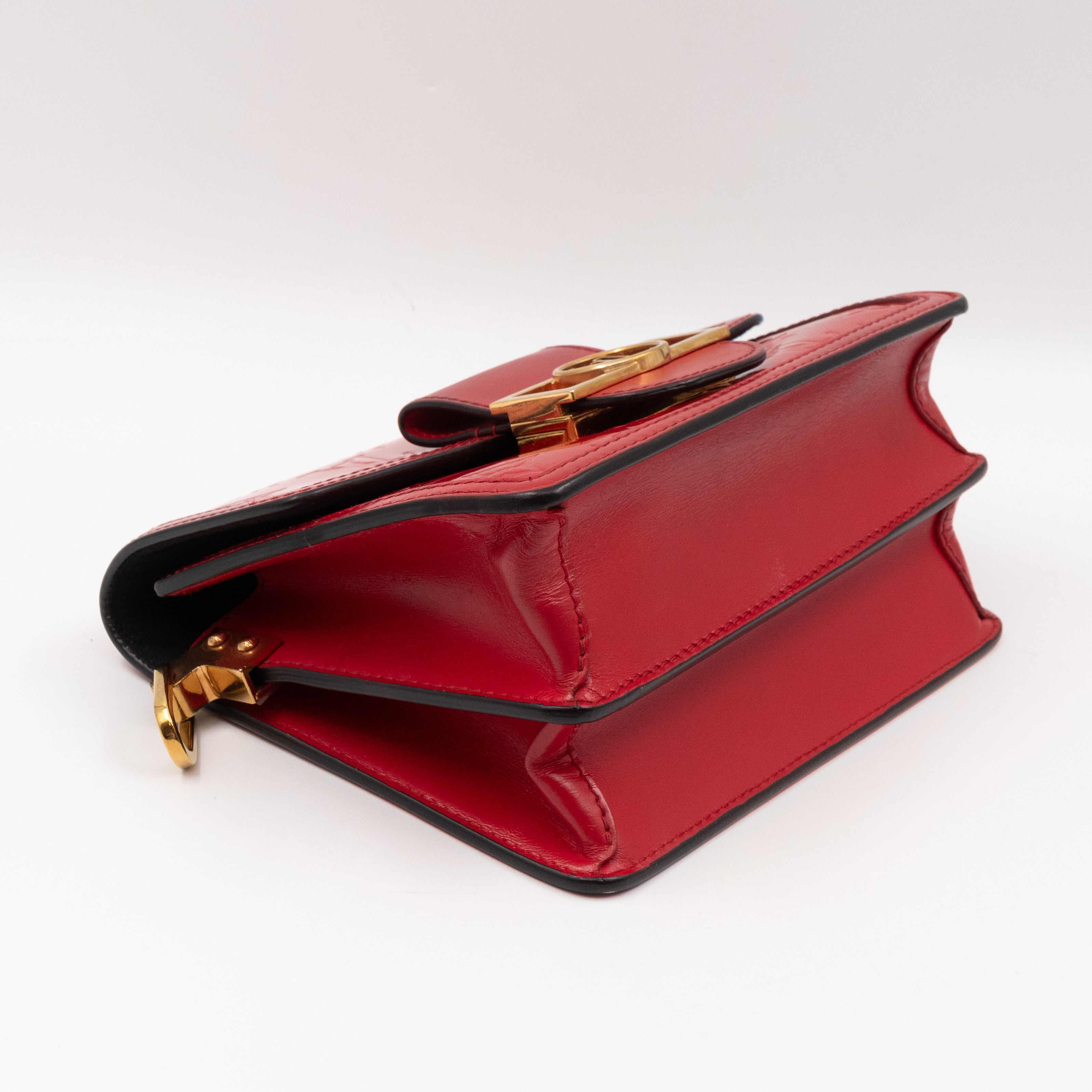 Dauphine Mini Red Monogram Vernis