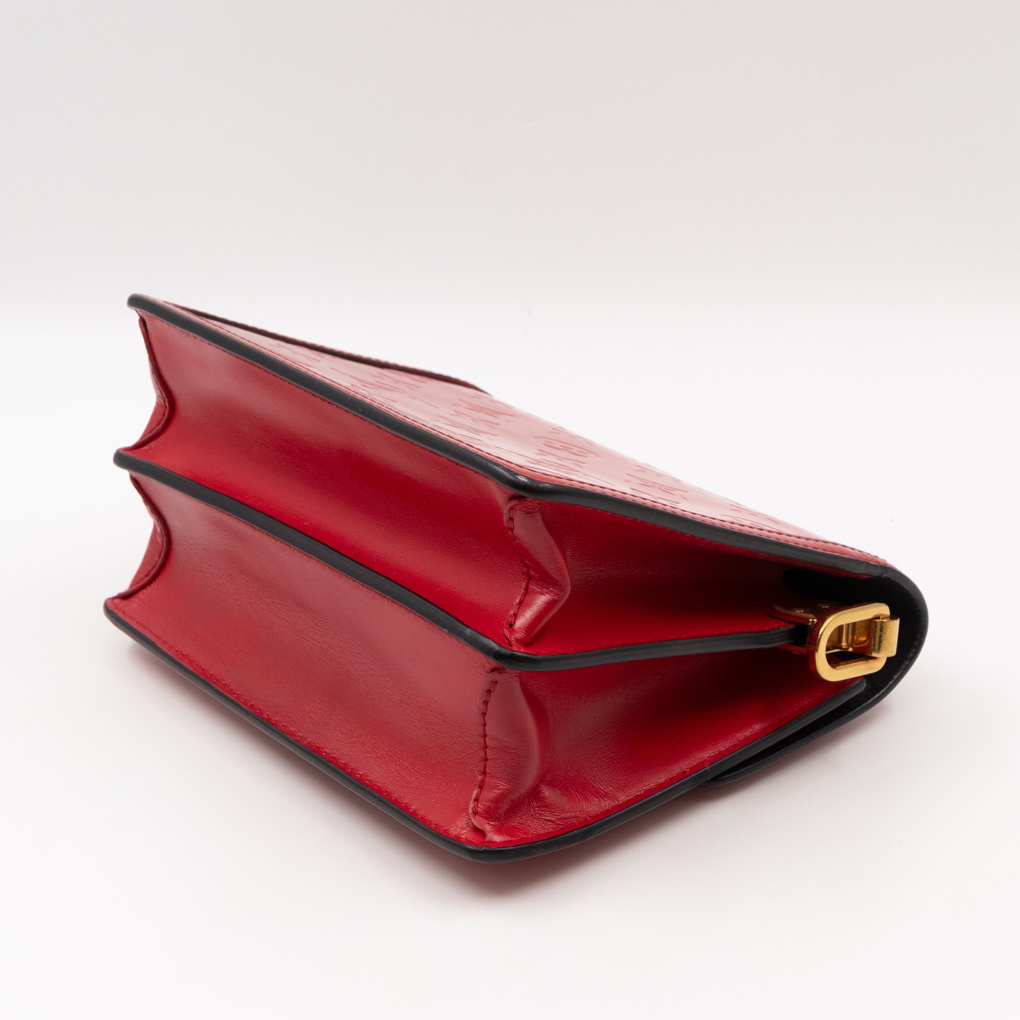 Dauphine Mini Red Monogram Vernis
