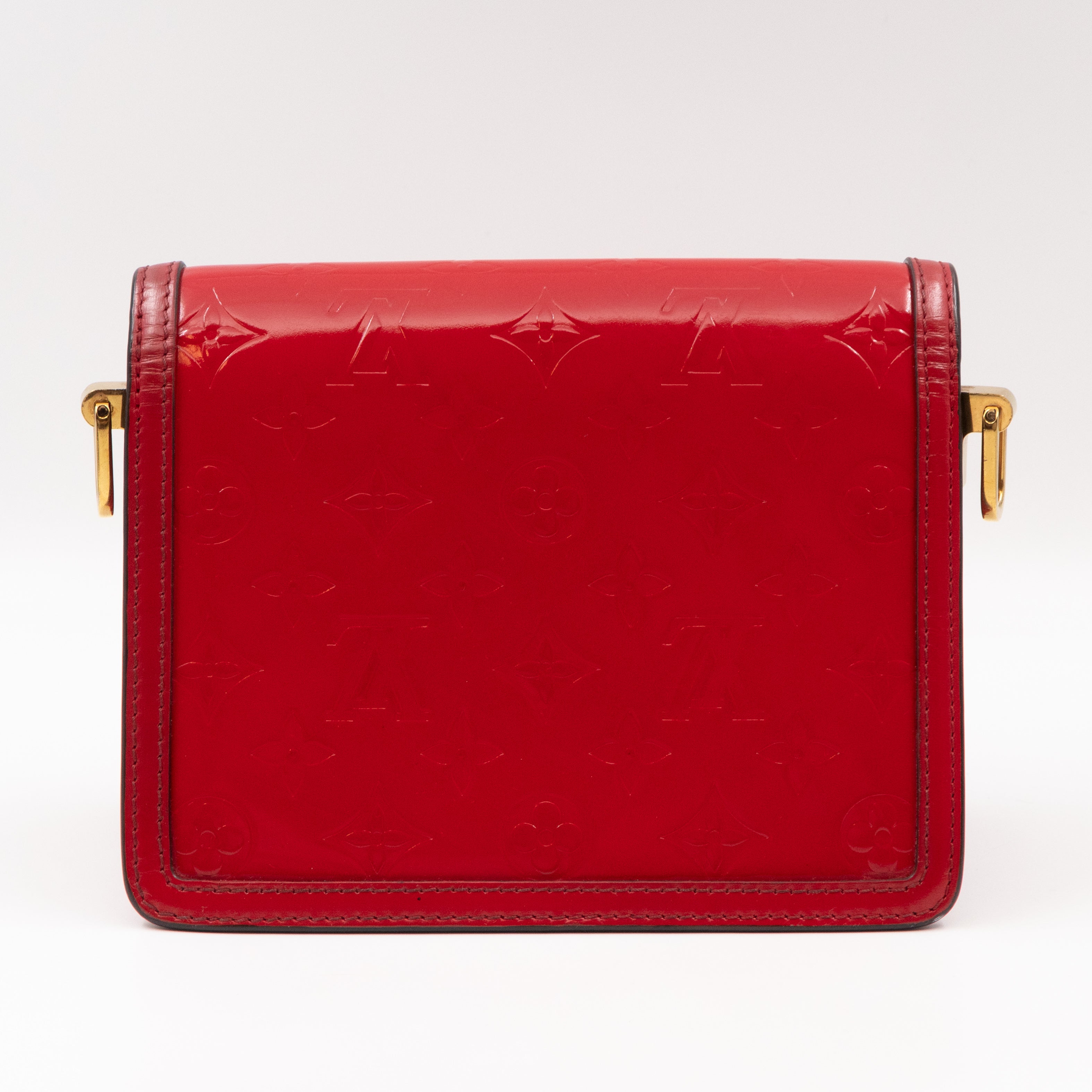Dauphine Mini Red Monogram Vernis