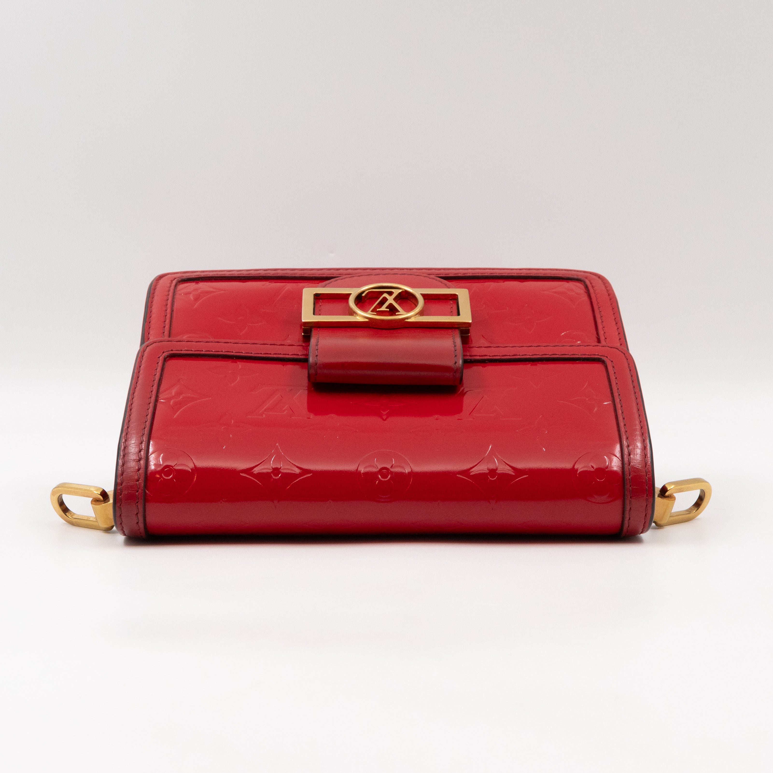 Dauphine Mini Red Monogram Vernis