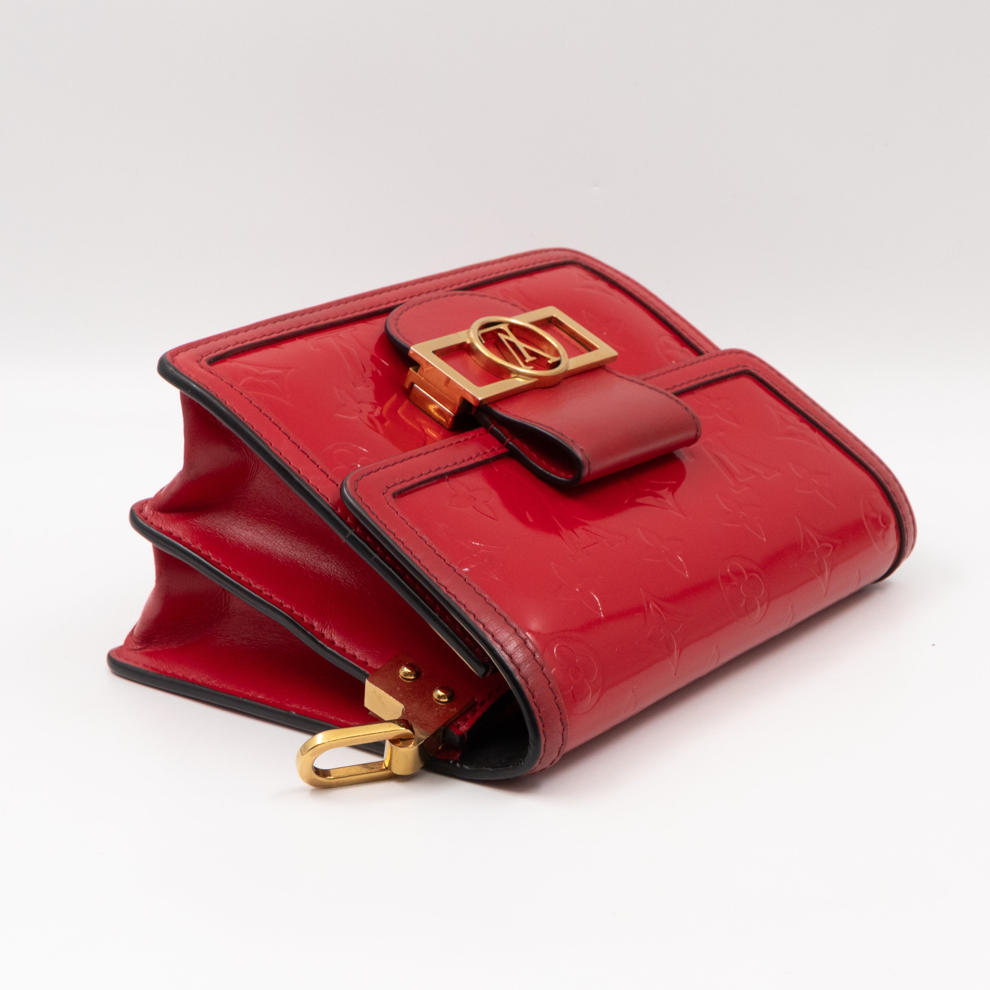 Dauphine Mini Red Monogram Vernis
