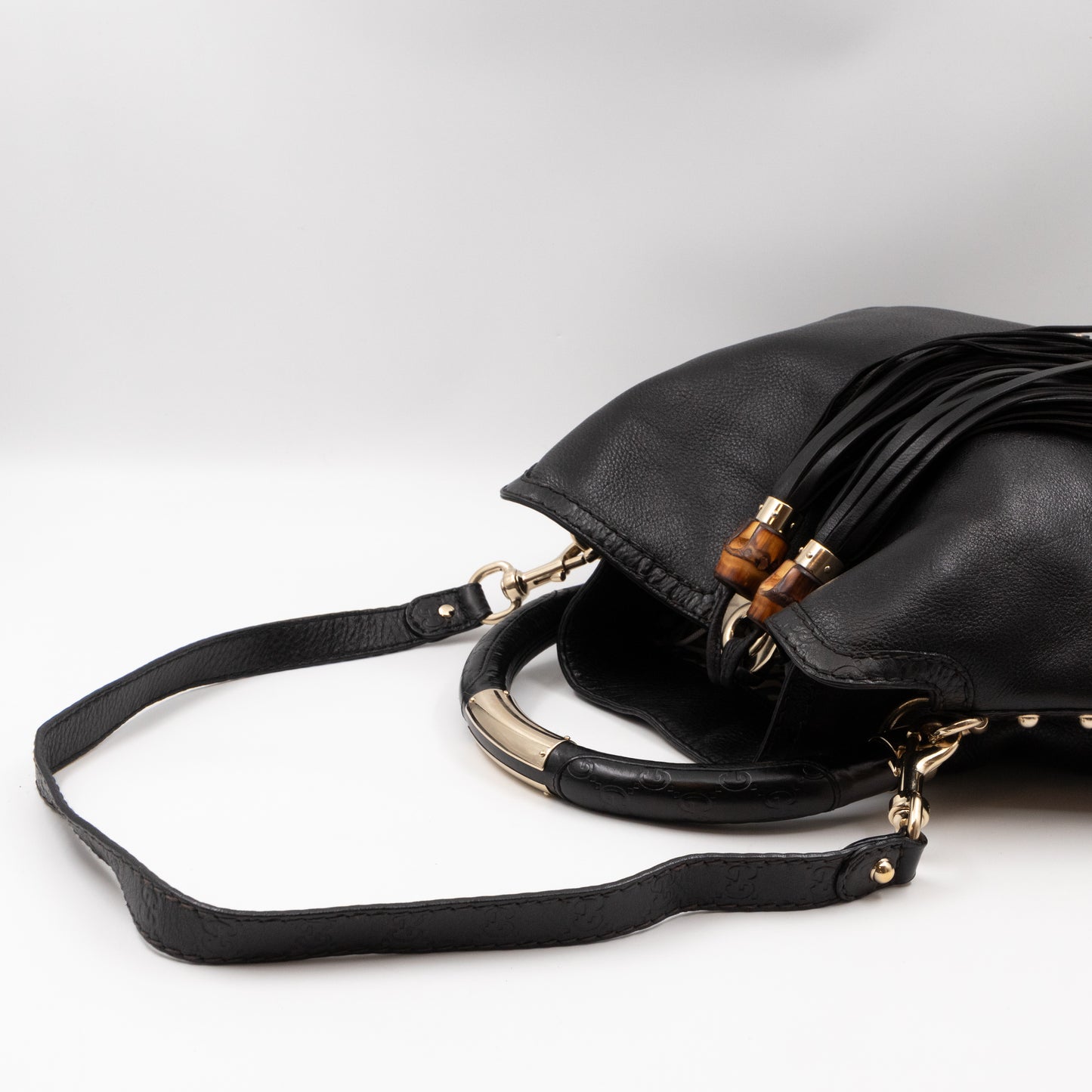 Indy Top Handle Bag Black Leather