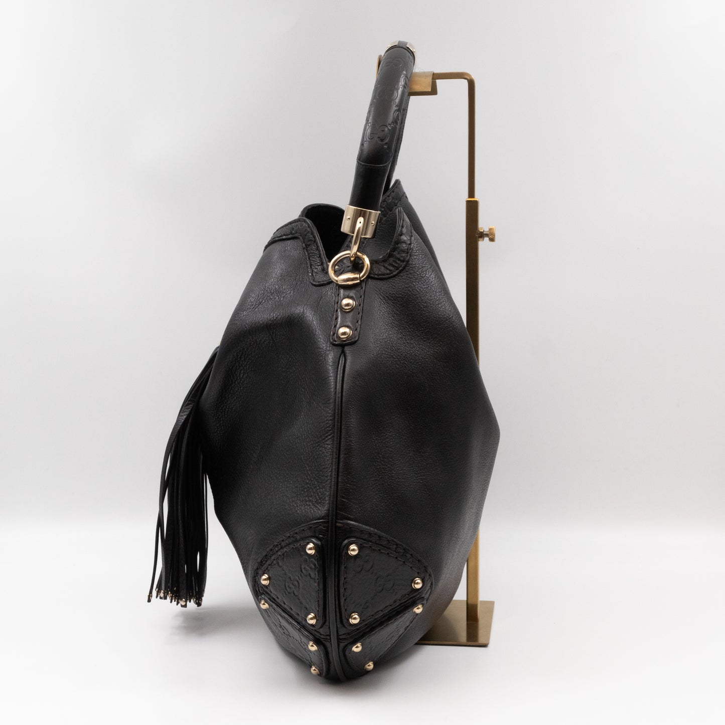 Indy Top Handle Bag Black Leather