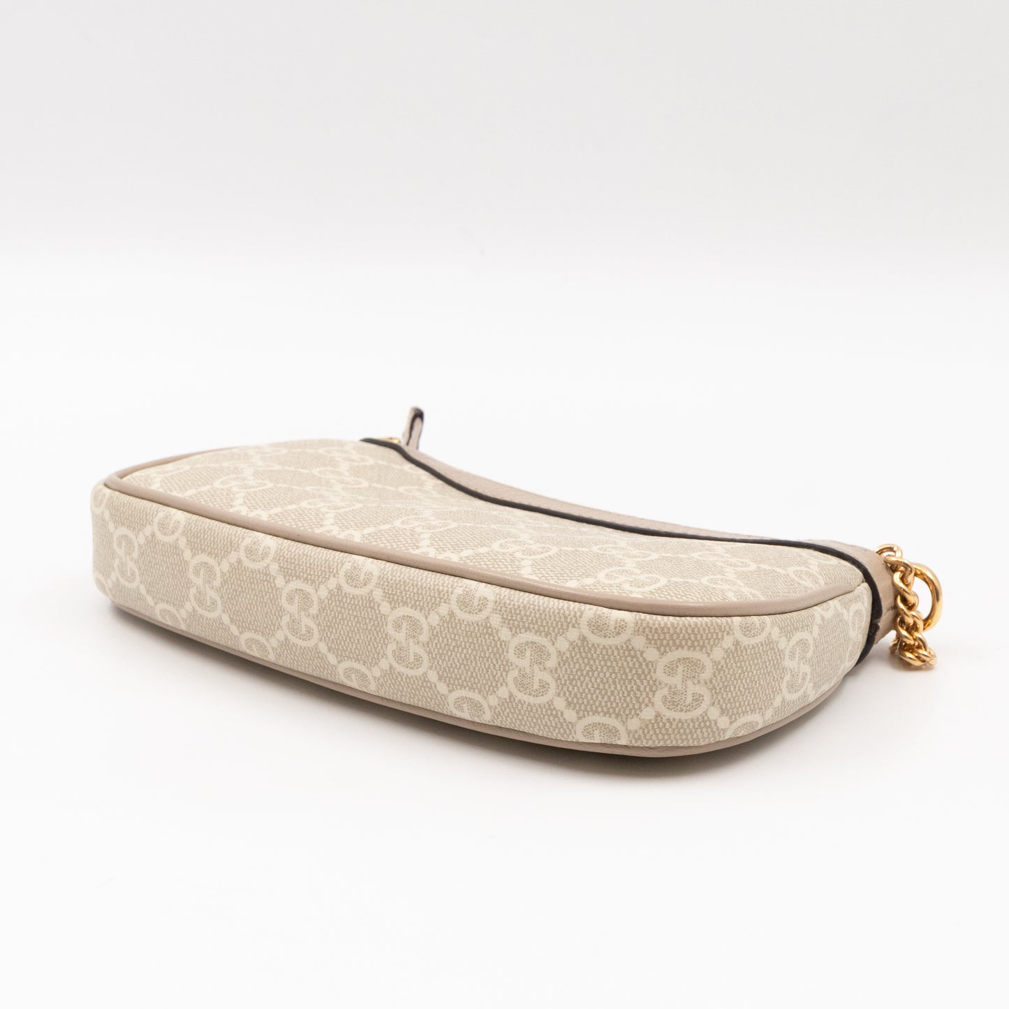 Ophidia Mini Bag GG Supreme Canvas Beige and White