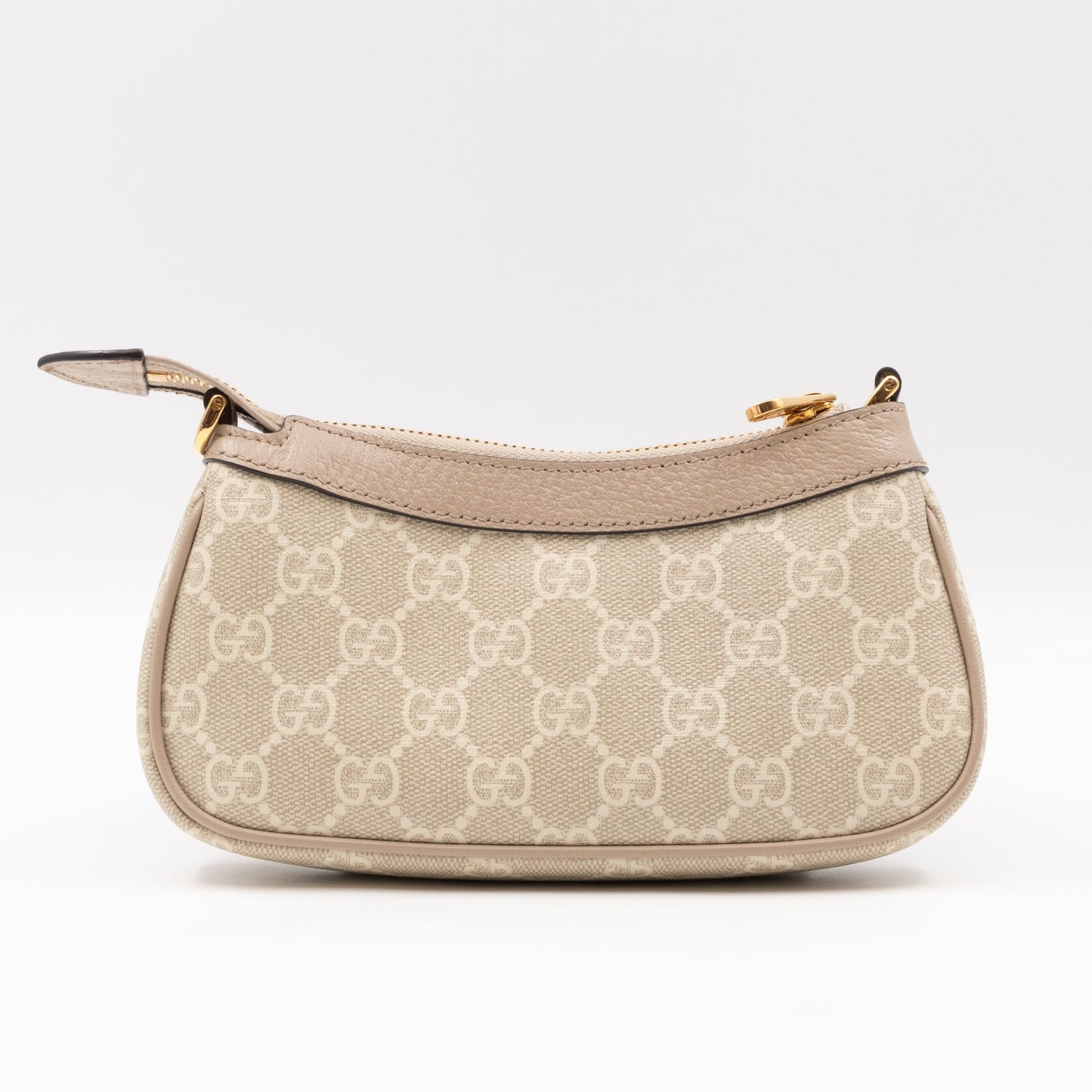 Ophidia Mini Bag GG Supreme Canvas Beige and White