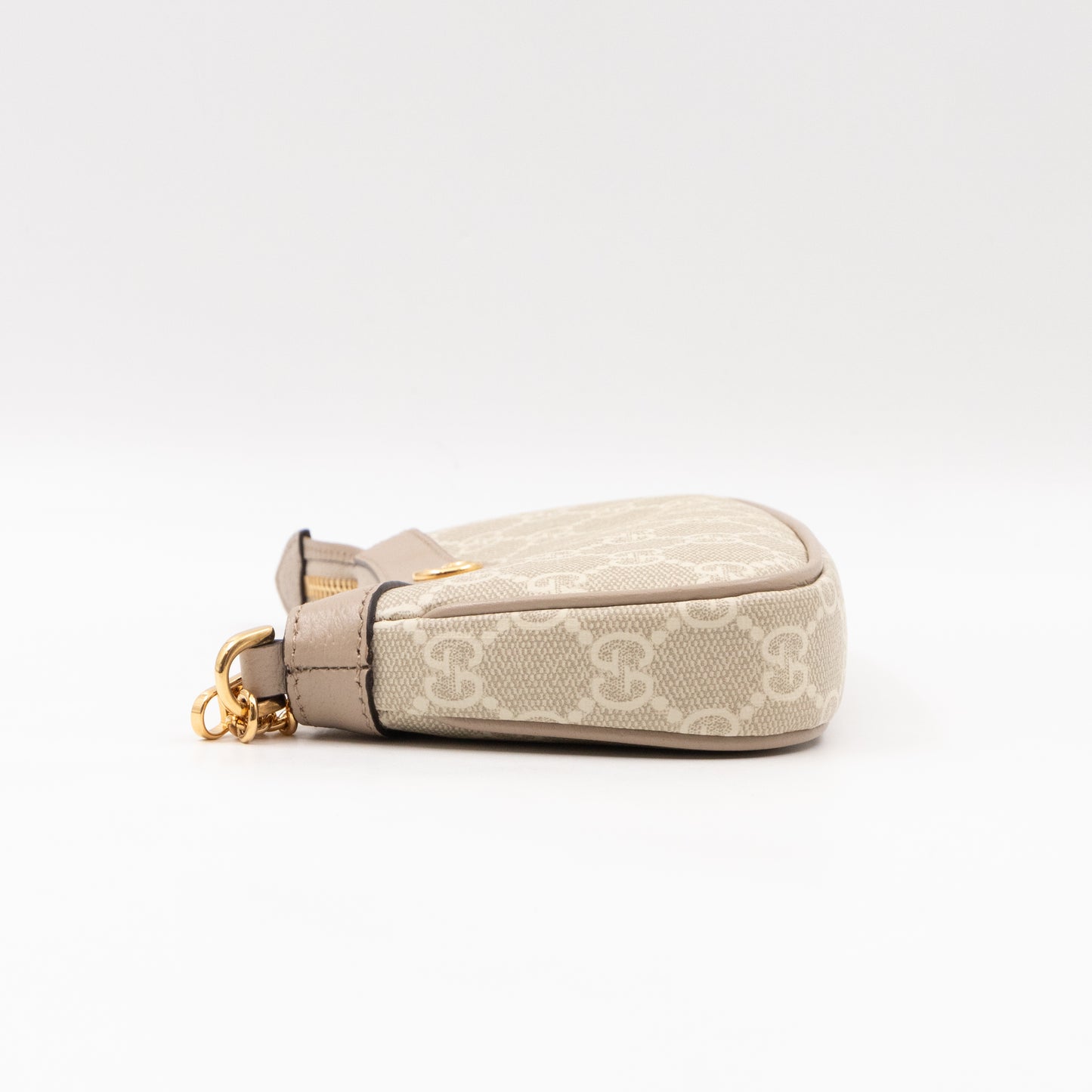 Ophidia Mini Bag GG Supreme Canvas Beige and White