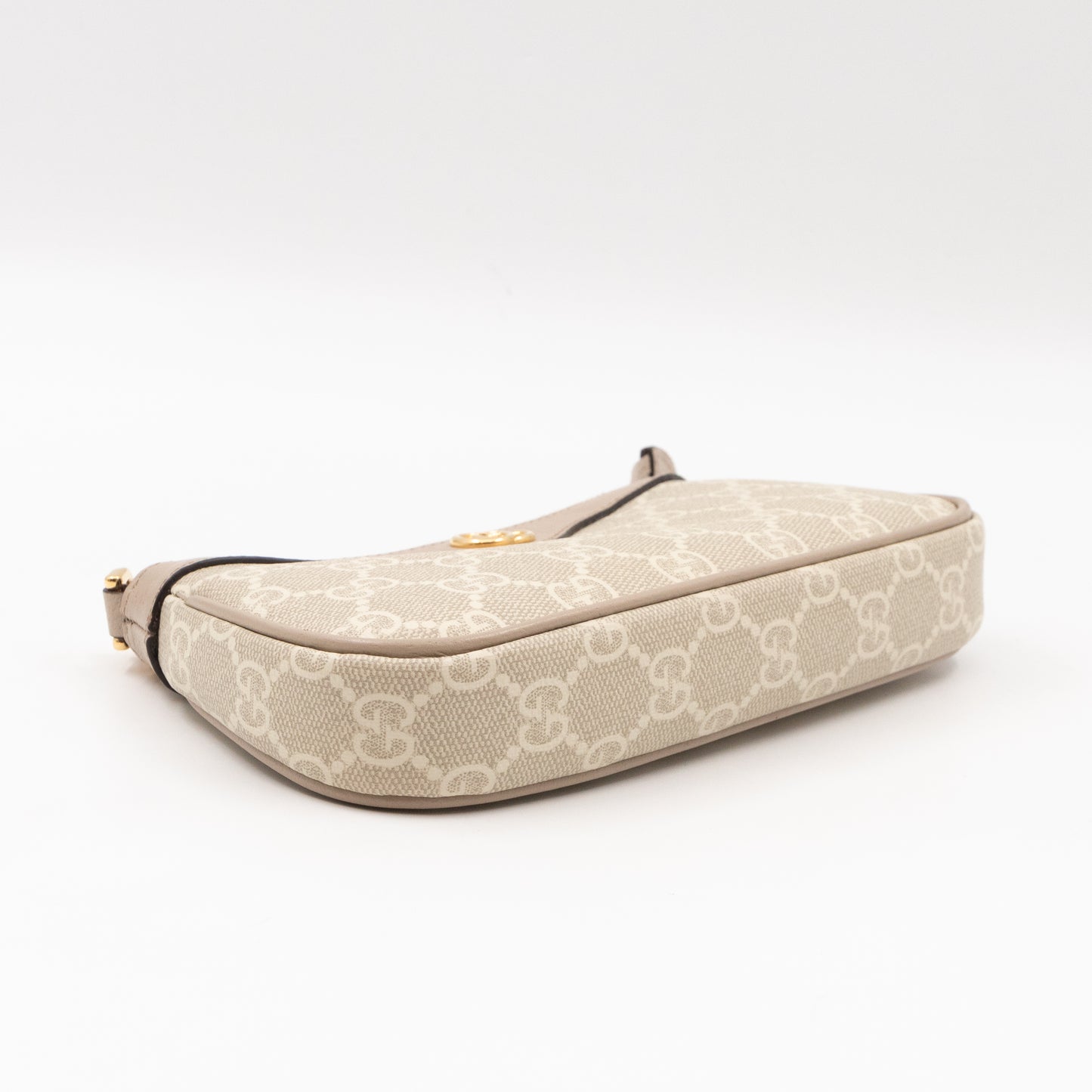 Ophidia Mini Bag GG Supreme Canvas Beige and White