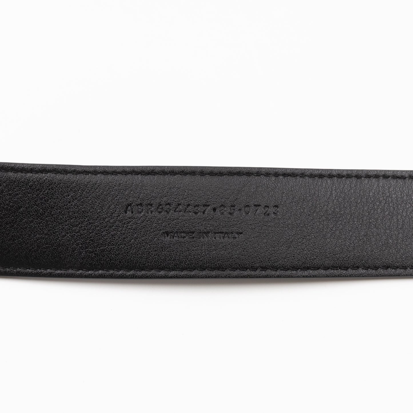 Cassandre Belt with Square Buckle Black Leather 85/34