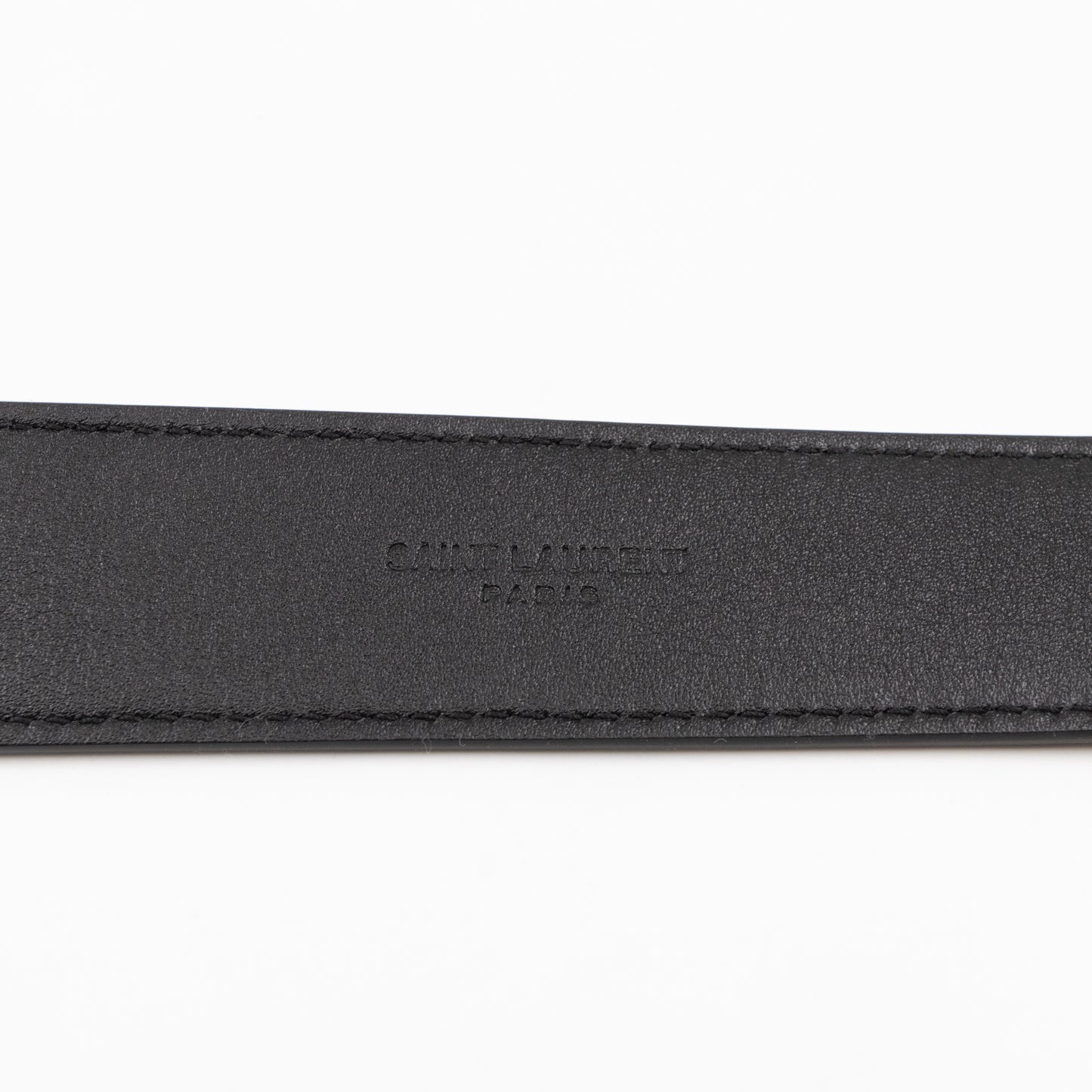 Cassandre Belt with Square Buckle Black Leather 85/34