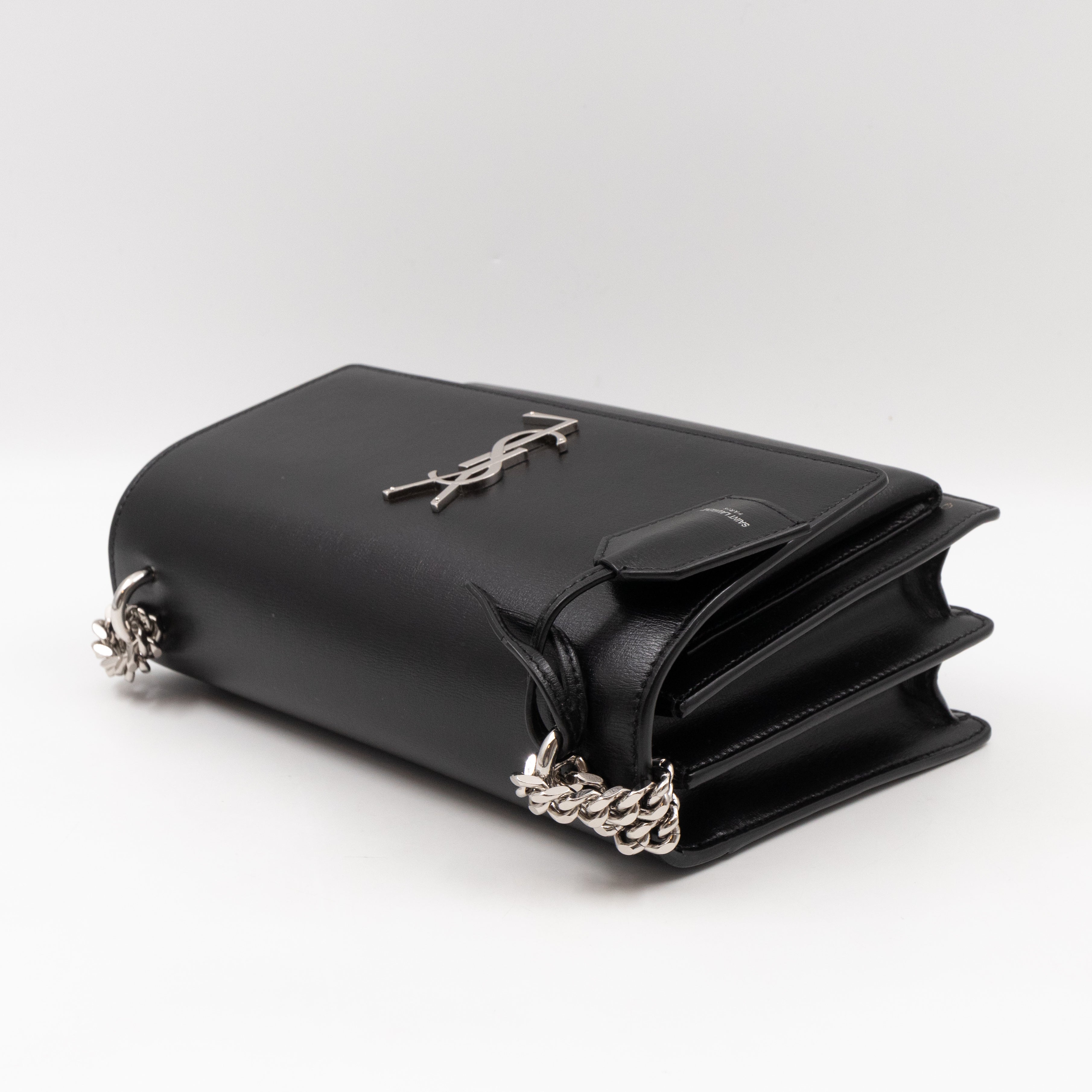Sunset Medium Black Smooth Leather