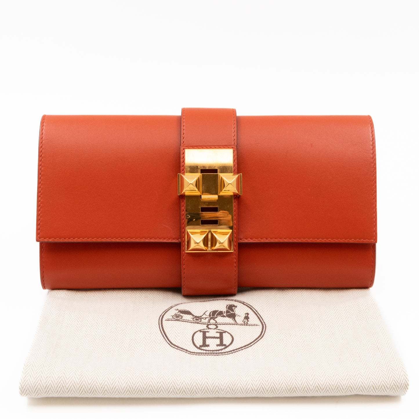 Medor 23 Clutch Orange Leather