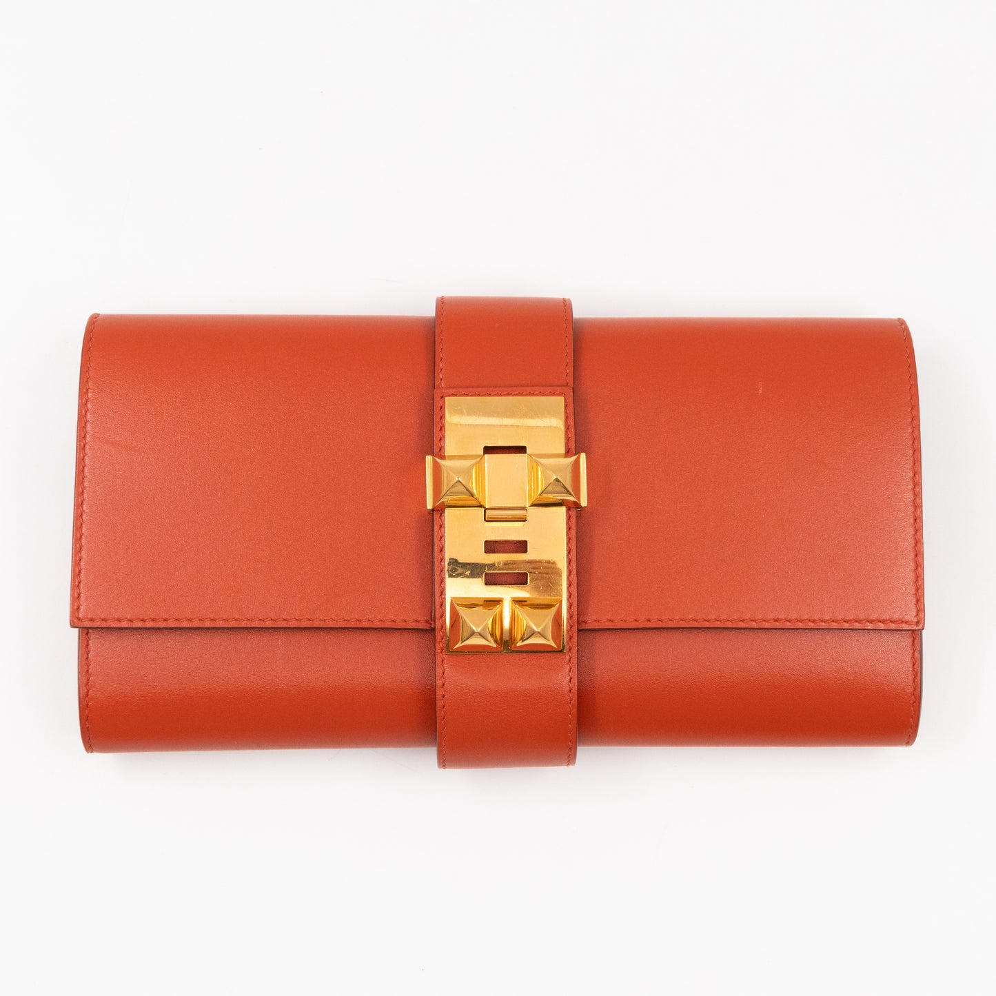 Medor 23 Clutch Orange Leather