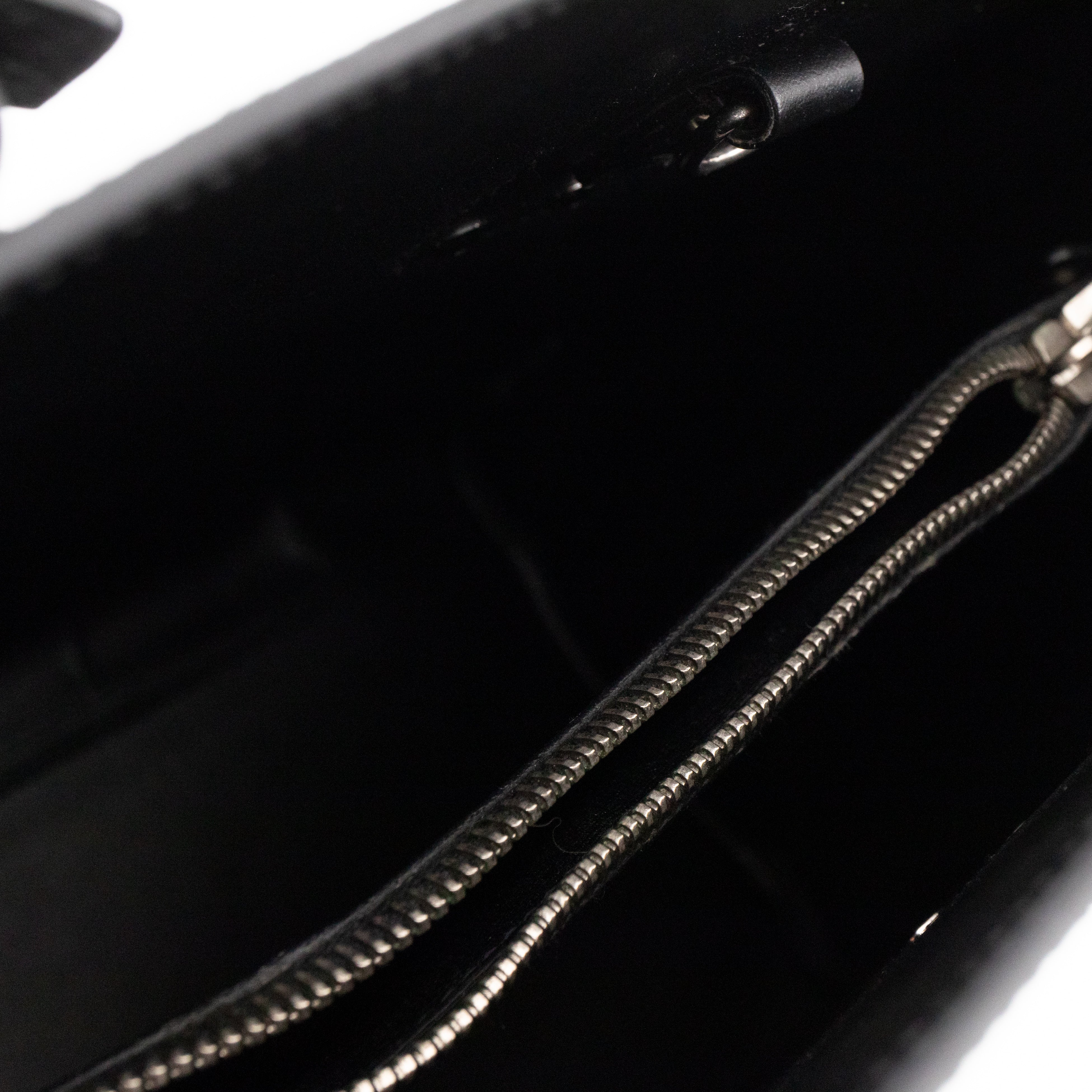 Sac de Jour Small Croc Black Embossed Leather