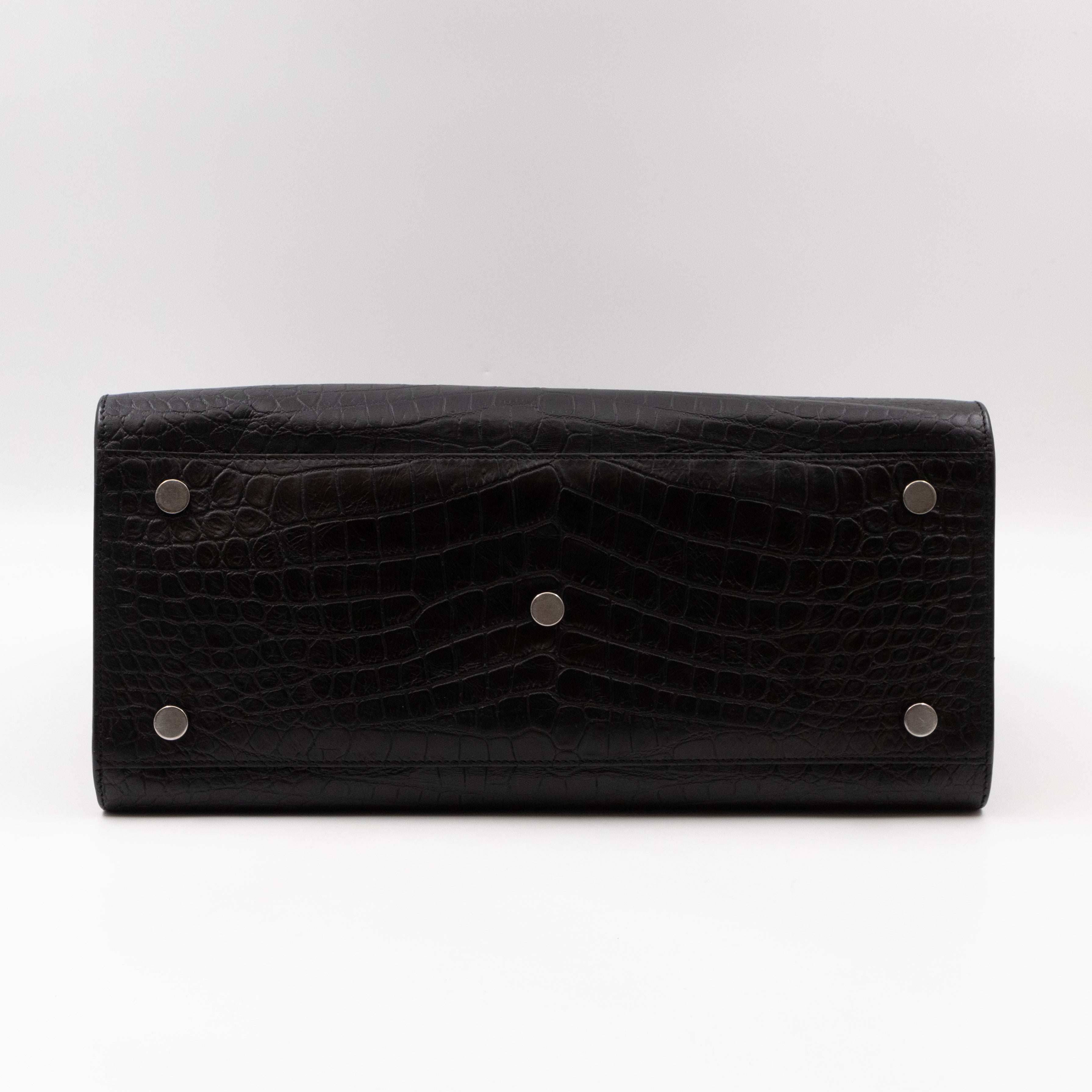 Sac de Jour Small Croc Black Embossed Leather