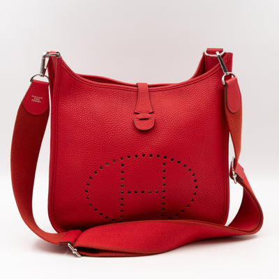 Evelyne III 29 Rouge Tomate Leather Two-Tone Strap
