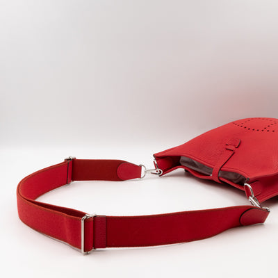 Evelyne III 29 Rouge Tomate Leather Two-Tone Strap