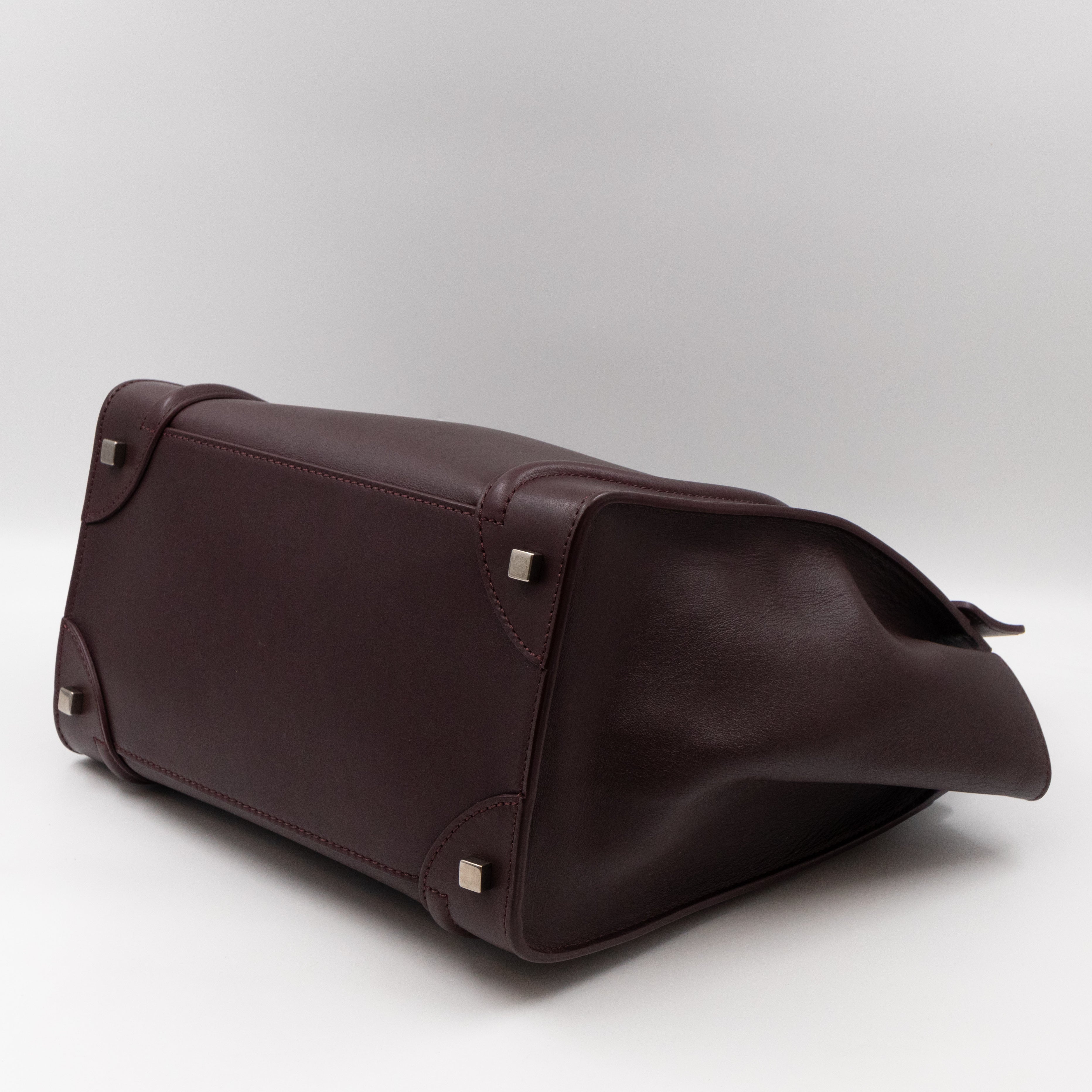 Mini Luggage Burgundy Leather