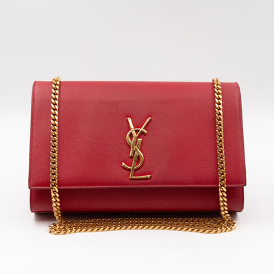 Kate Medium Red Grained Leather