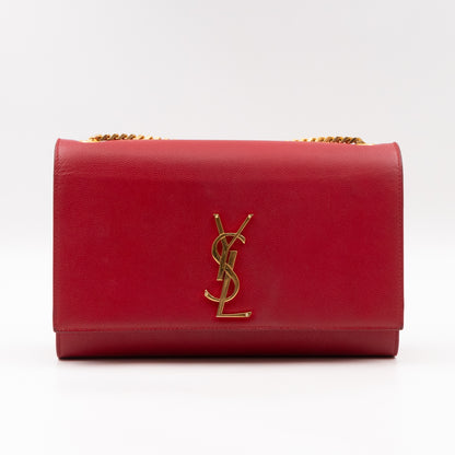 Kate Medium Red Grained Leather