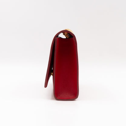 Kate Medium Red Grained Leather