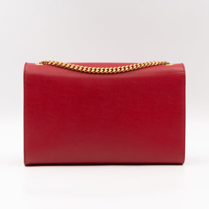 Kate Medium Red Grained Leather