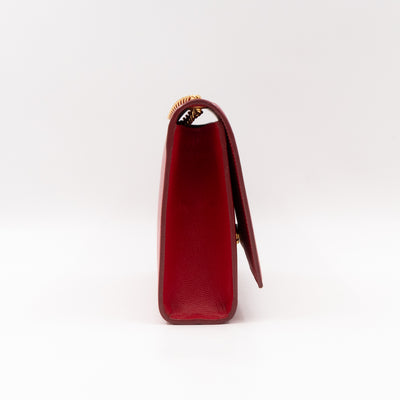 Kate Medium Red Grained Leather