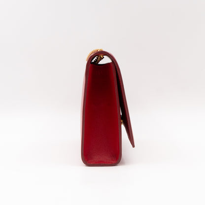 Kate Medium Red Grained Leather