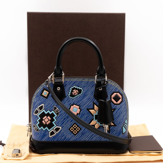 Alma BB Blue Azteque Epi Leather