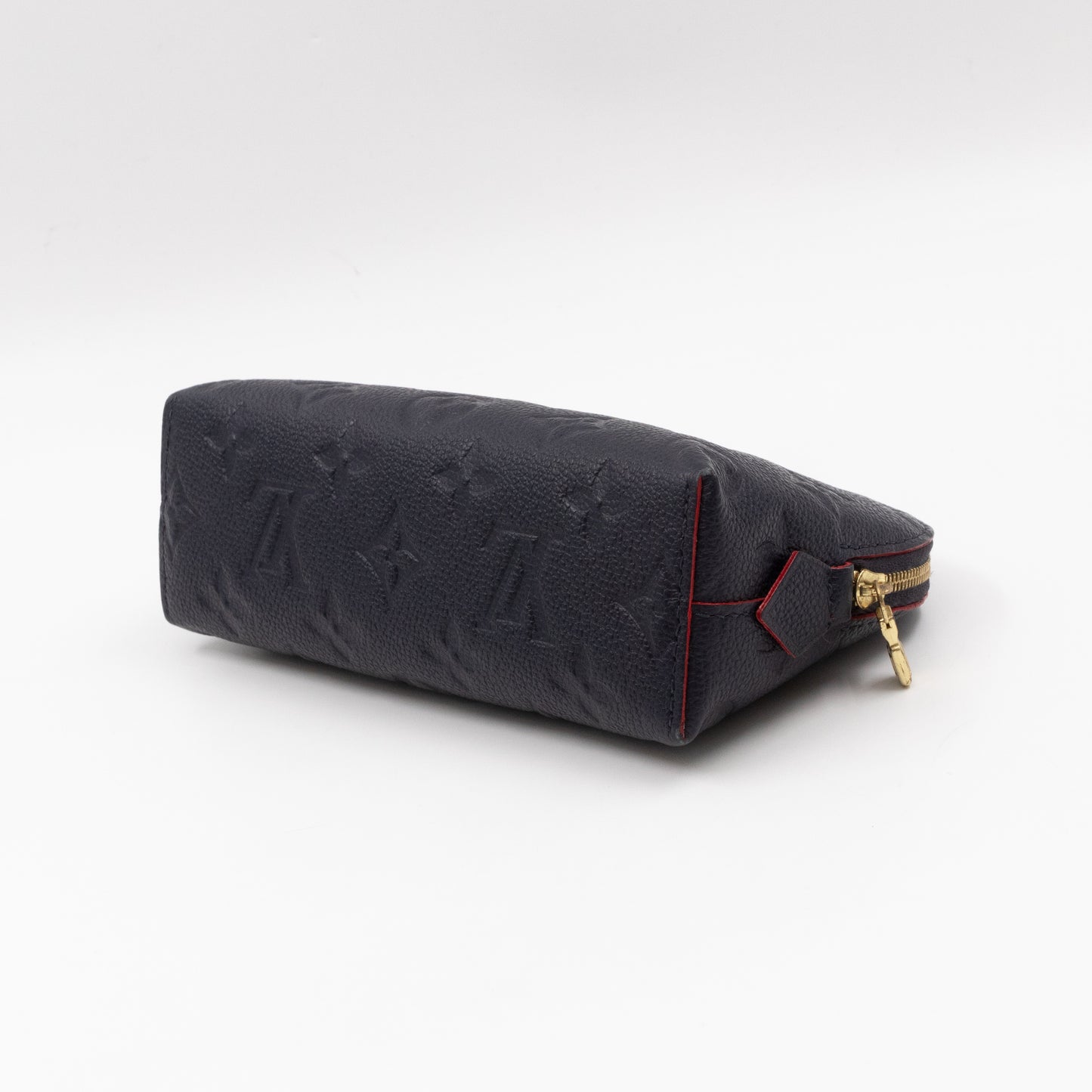 Cosmetic Pouch PM Navy Blue Monogram Empreinte