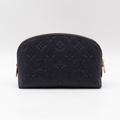 Cosmetic Pouch PM Navy Blue Monogram Empreinte